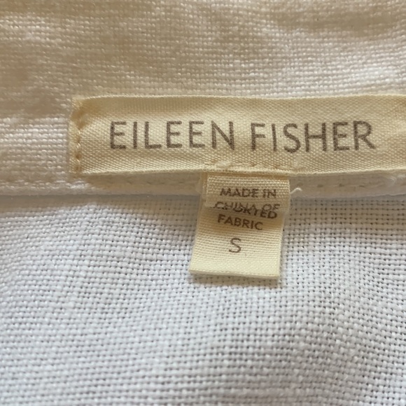 Eileen Fisher jacket, white linen, size S - Picture 3 of 5